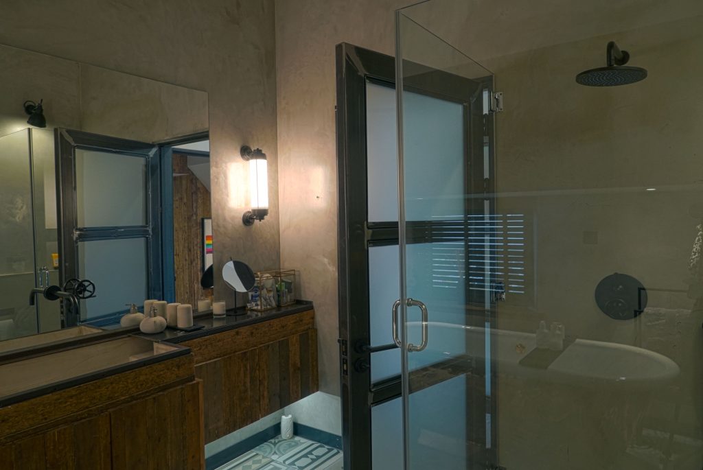 Armada Property Cottles project bathroom - rain forest shower