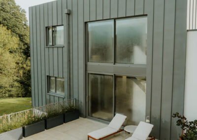 Armada property the Oaks project - modern contemporary new build cladding with roof garden