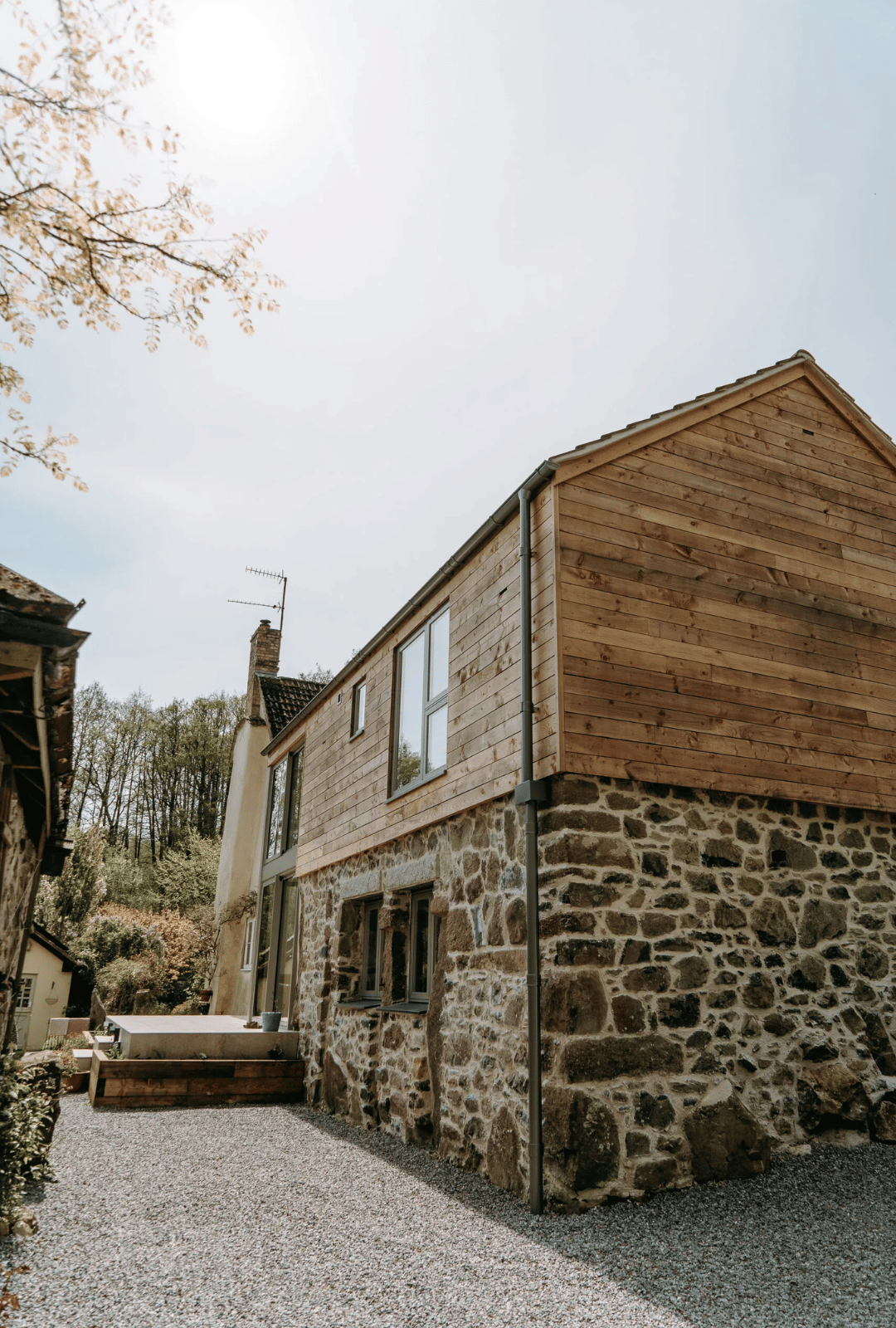 Armada property construction and constancy  stone farm project - Beautiful rustic farm house - exterior two story renovation